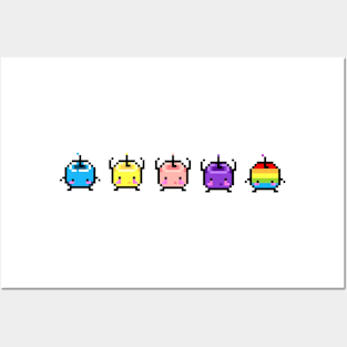 cross line Stardew Valley Pastel Junimos - Color Posters and Art